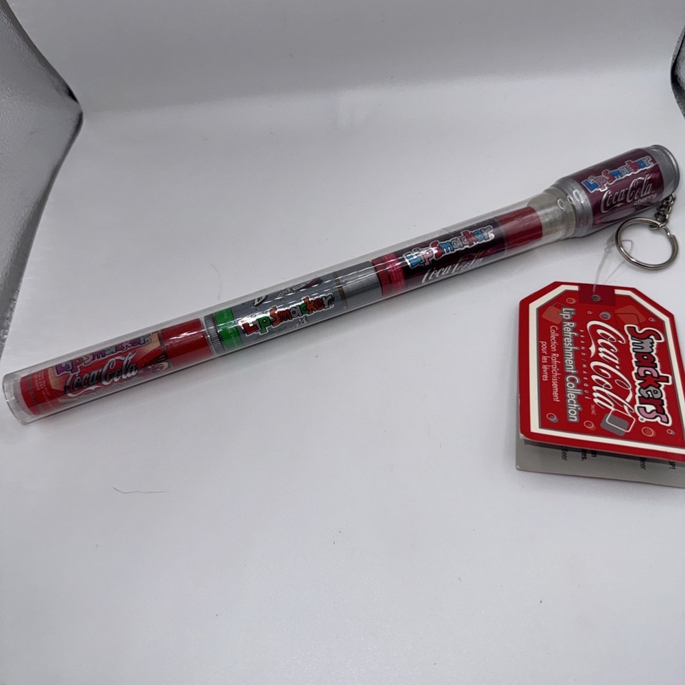 Vintage 2007 Bonne Bell Lip Smacker CocaCola Cane Keyring Barg's Black Cherry